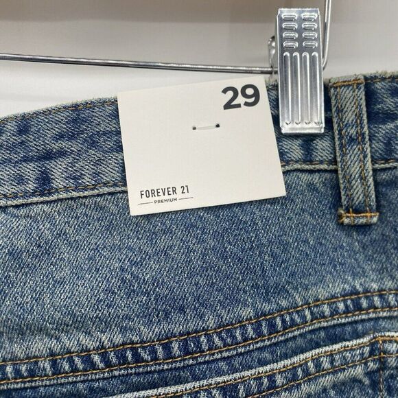 Forever 21 Premium High Rise Wide Leg‎ Denim Jeans Medium Wash Size 29 NWT - Picture 3 of 4